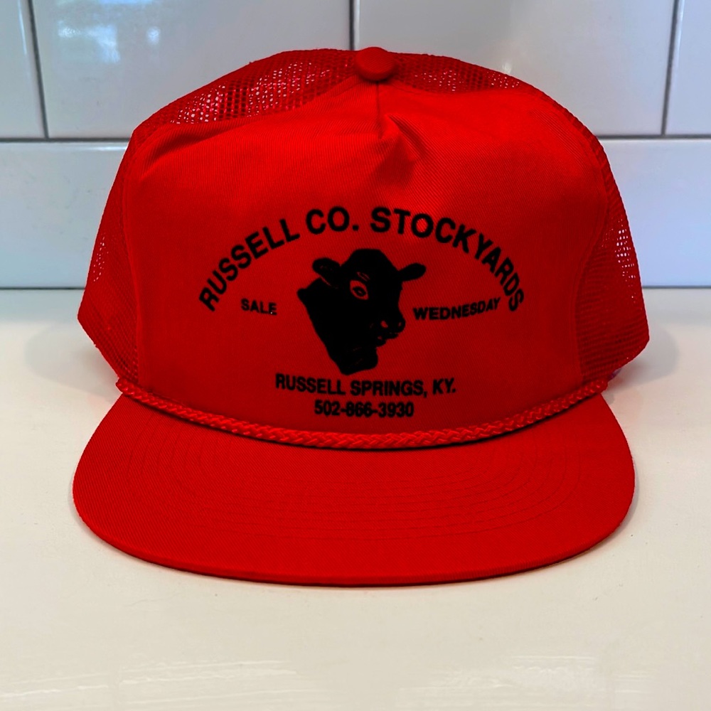 Trucker cap hat Russell Co. Stockyards